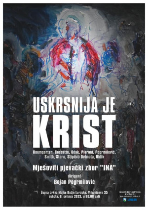 Uskrsnija je Krist Majke Bozje Lurdske plakatA3